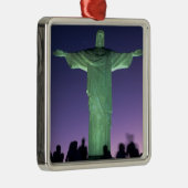 ブラジルのリオデジャネイロ。〜のキリスト像 メタルオーナメント (右)