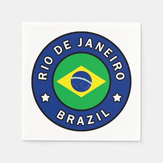 ブラジルのリオデジャネイロ スタンダードカクテルナプキン (正面)