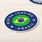 ブラジルのリオデジャネイロ ラウンドペーパーコースター (アングル)