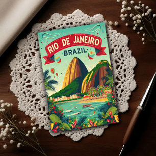 ブラジルのリオデジャネイロ: 活力あふれる色彩 ポストカード