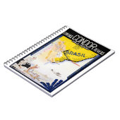 ブラジルのリオ・ヴィンテージ旅行のポスターを復元 ノートブック (左側)