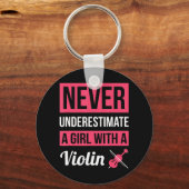 ブラジルのルーツを持つ女の子を決して過小評価しないBr キーホルダー (正面)