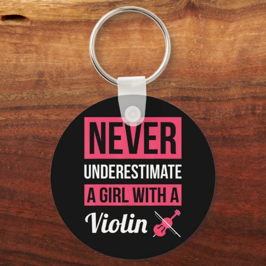 ブラジルのルーツを持つ女の子を決して過小評価しないBr キーホルダー (正面)