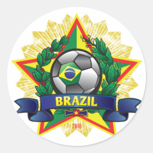ブラジルのワールドカップのサッカー ラウンドシール