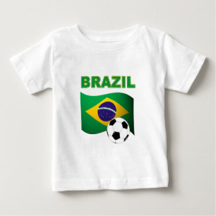 ブラジルのワールドカップのTシャツの旗 ベビーTシャツ