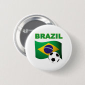 ブラジルのワールドカップのTシャツの旗 缶バッジ (正面&裏面)