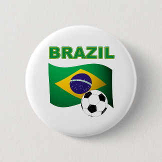 ブラジルのワールドカップのTシャツの旗 缶バッジ