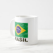 ブラジルのヴィンテージの旗 コーヒーマグカップ (正面左)