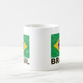 ブラジルのヴィンテージの旗 コーヒーマグカップ (中央)