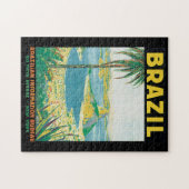 ブラジルのヴィンテージ旅行ポスター ジグソーパズル (横)