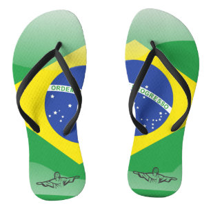 ブラジルの光沢フラグ ビーチサンダル