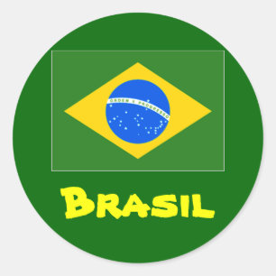 ブラジルの円形のステッカー ラウンドシール