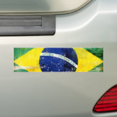 ブラジルの古い旗 バンパーステッカー (車上)