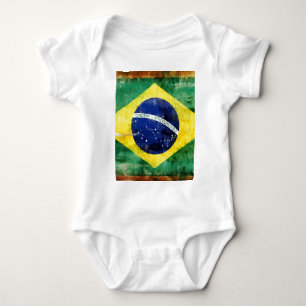 ブラジルの古い旗 ベビーボディスーツ