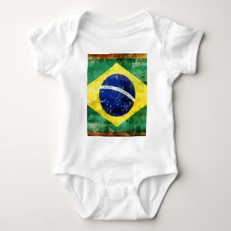 ブラジルの古い旗 ベビーボディスーツ