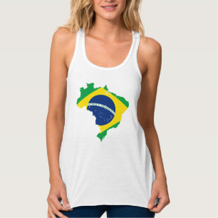 ブラジルの国および旗の女性のタンクトップ タンクトップ