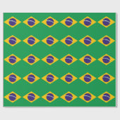 ブラジルの国旗の包装紙 ラッピングペーパー (フラット)