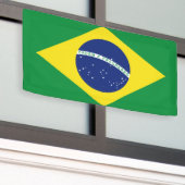 ブラジルの国旗をデザインしたオーダーメイドのバナーサイン 横断幕 (ビルの外側)