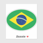 ブラジルの国旗オーバル シール (シート)