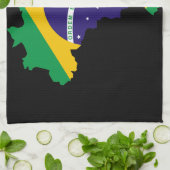 ブラジルの国旗 キッチンタオル (折り畳み)