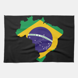 ブラジルの国旗 キッチンタオル