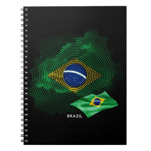 ブラジルの国旗 ノートブック (正面)