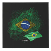 ブラジルの国旗 フォトキューブ (正面)