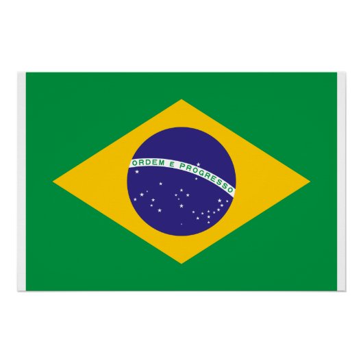 ブラジルの国旗 | ブラジル国旗 ポスター (正面)