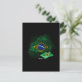 ブラジルの国旗 ポストカード (スタンド正面)
