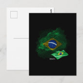 ブラジルの国旗 ポストカード (正面/裏面)