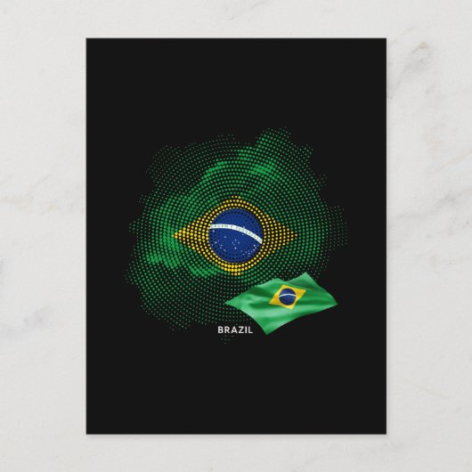 ブラジルの国旗 ポストカード (正面)