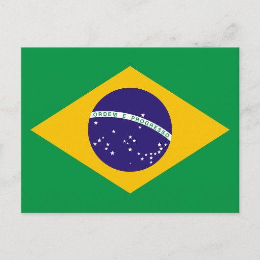 ブラジルの国旗 ポストカード (正面)