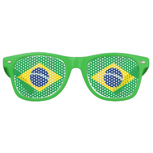 ブラジルの国旗 レトロサングラス