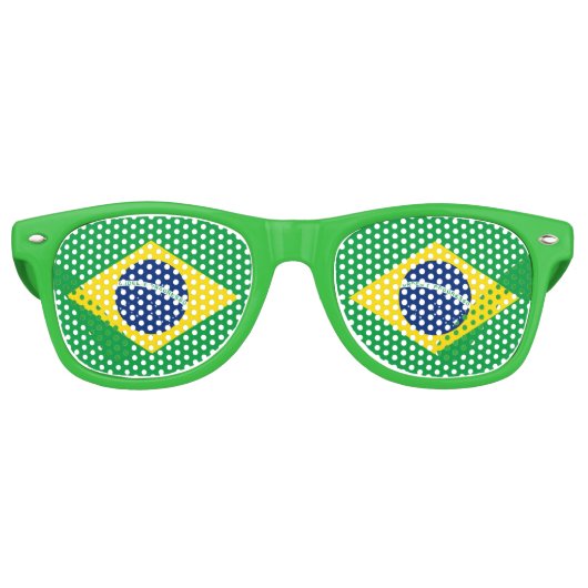 ブラジルの国旗 レトロサングラス (正面)
