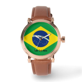 ブラジルの国旗 腕時計