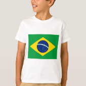 ブラジルの国民の世界の旗 Tシャツ (正面)