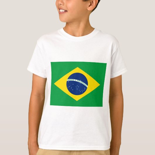 ブラジルの国民の世界の旗 Tシャツ (正面)