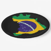 ブラジルの国 ペーパープレート (アングル)