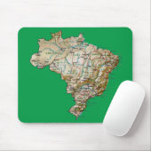 ブラジルの地図のマウスパッド マウスパッド (マウス)
