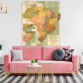 ブラジルの地図 キャンバスプリント (インサイチュ (リビング))