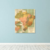 ブラジルの地図 キャンバスプリント (インサイチュ (ウッドフロア))