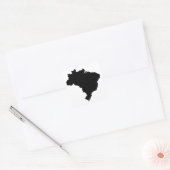ブラジルの地図 スクエアシール (封筒)