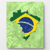ブラジルの地図 フォトプラーク (正面)