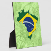 ブラジルの地図 フォトプラーク (側面)