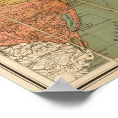 ブラジルの地図 ポスター (角)