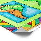 ブラジルの地図 ポスター (角)