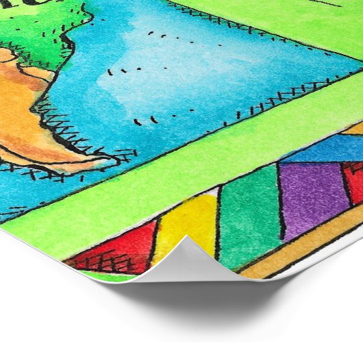 ブラジルの地図 ポスター (角)