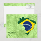 ブラジルの地図 ポストカード (正面/裏面)