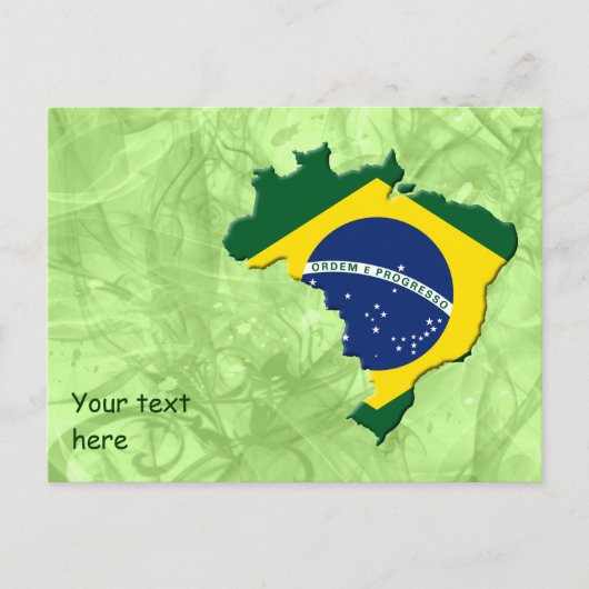 ブラジルの地図 ポストカード (正面)