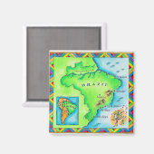 ブラジルの地図 マグネット (正面/裏面)
